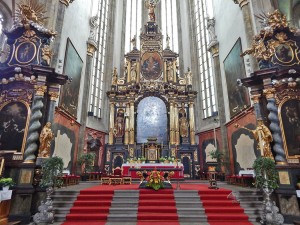 The interior of the Church of Our Lady before Tyn