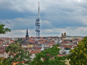 View from the Vitkov hill in Prague