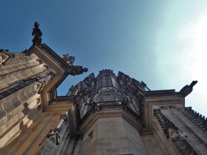 Façade of the Saint Vitus Cathedral in Prague