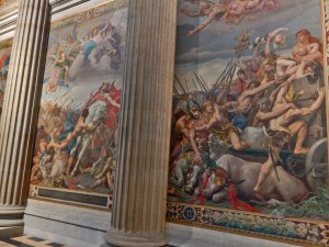 Beautiful frescoes inside the Pantheon