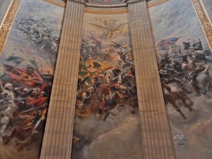 Beautiful frescoes inside the Pantheon