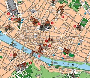 Mapa Firence
