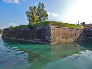 Beautiful fortress of the town Peschiera del Garda