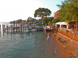 Town Sirmione on the Lake Garda in Italy