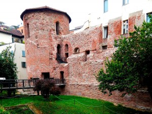 Old Roman walls in Milan