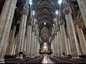 Interior of the Duomo Cathedral in Milan