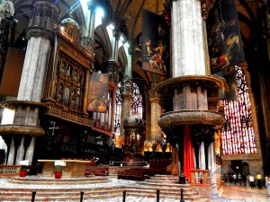 Interior of the Duomo Cathedral in Milan