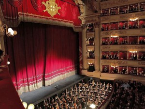 Scene of the Scala Theatre in Milan