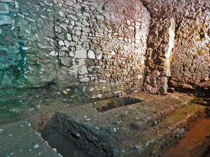 Underground passages of the Balbi Crypt in Rome