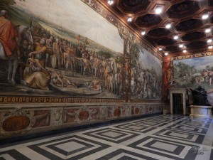 Fresco painted walls of the Capitoline Museums’ rooms