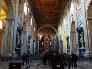 Inside of the Archbasilica of Saint John Lateran in Rome