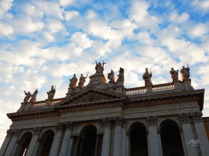 Façade of the Archbasilica of Saint John Lateran in Rome