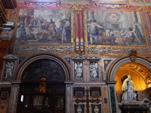 Beautiful frescoes at the Archbasilica of Saint John Lateran