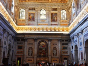 Inside of the Basilica of Saint Paul in Rome