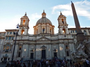Church Saint Agnese in Agone in Piazza Navona in Rome