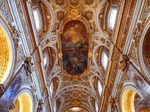 Inside of the Church Saint Luis of the French in Rome