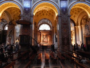 Inside of the Church Saint Luis of the French in Rome