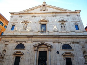 Façade of the Church Saint Luis of the French in Rome