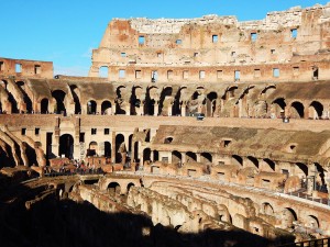 Interior of the Coliseum in Rome
