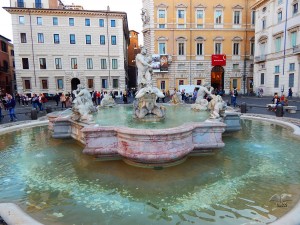 Fountain of the Moor in Piazza Navona in Rome