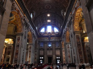Interior of the St Peter’s Basilica