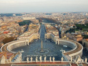 Breathtaking view from the dome of the St Peter’s Basilica