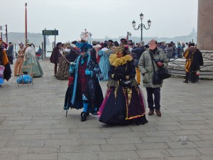 Beautiful mask and costumes of the Venetian Carnival