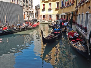 Venetian gondolas at Bacino Orseolo