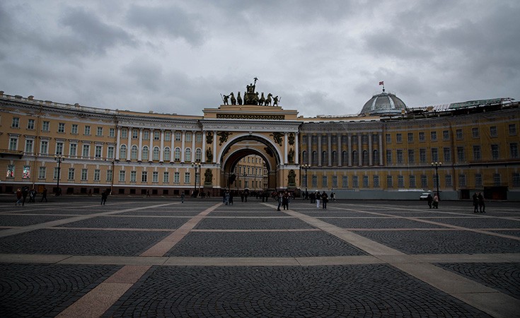 The Palace square in Saint Petersburg