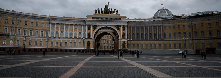 The Palace square in Saint Petersburg