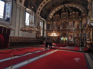 Beautiful interior of Saborna Church in Belgrade