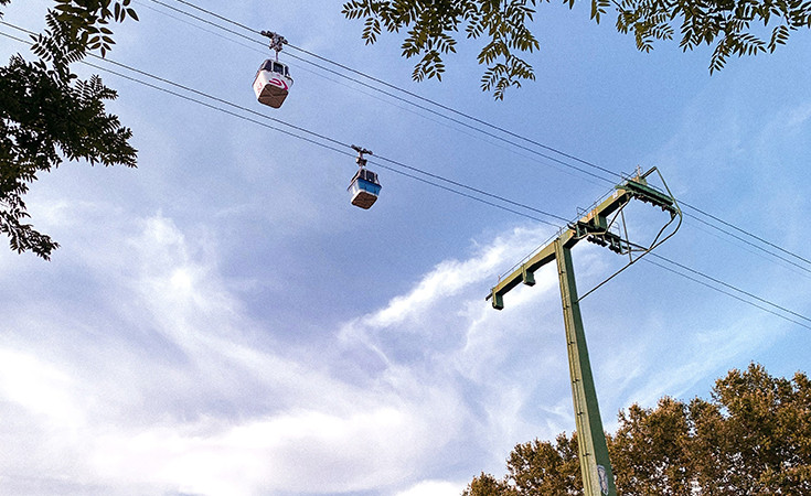 The cable car in Madrid