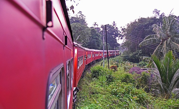 Panoramic train ride from Kandy to Ella