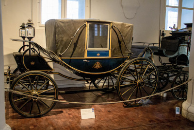 Mostra di carrozze nel castello di Nymphenburg