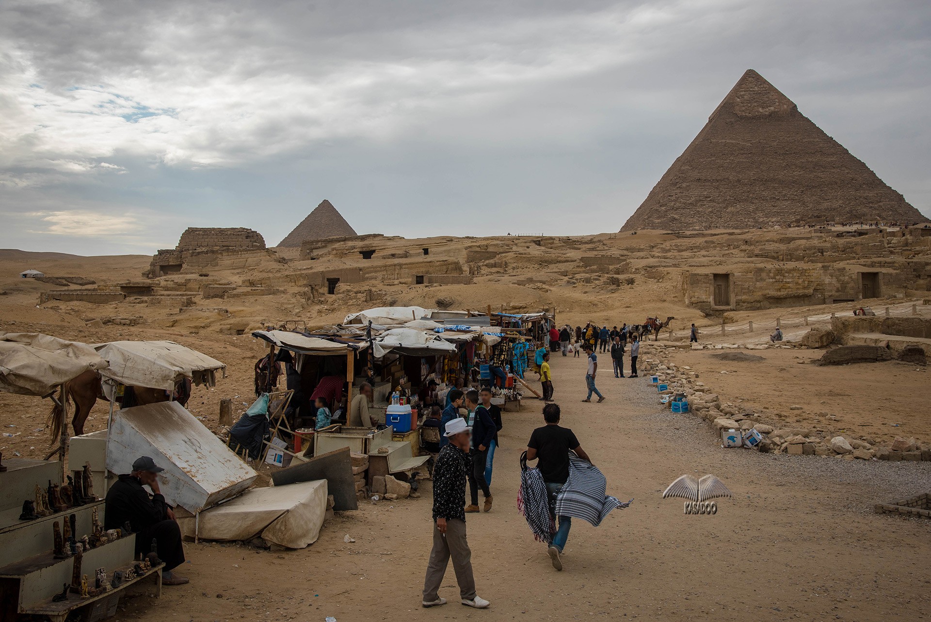 Antes de la meseta de Giza