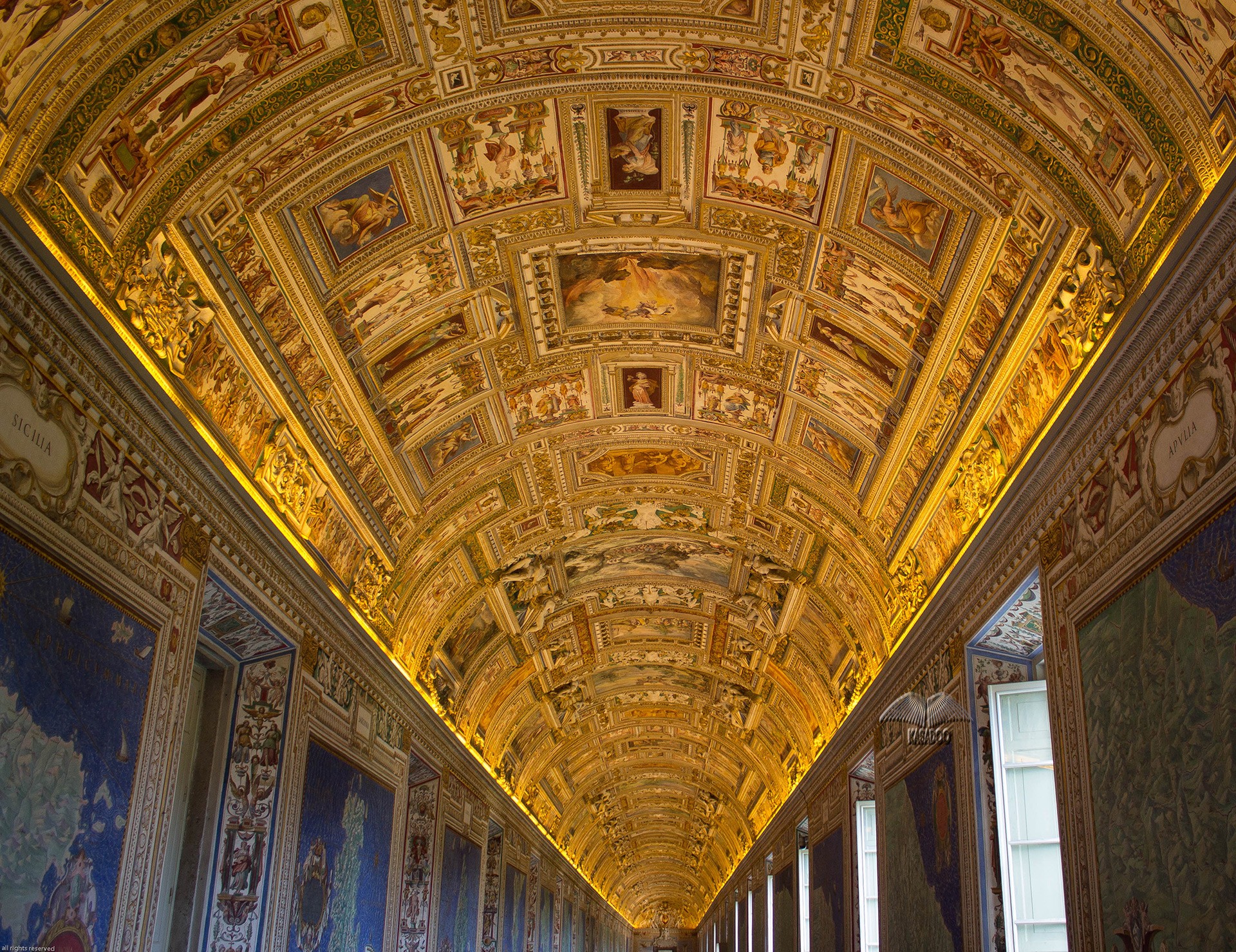 Sala de mapas Museo Vaticano