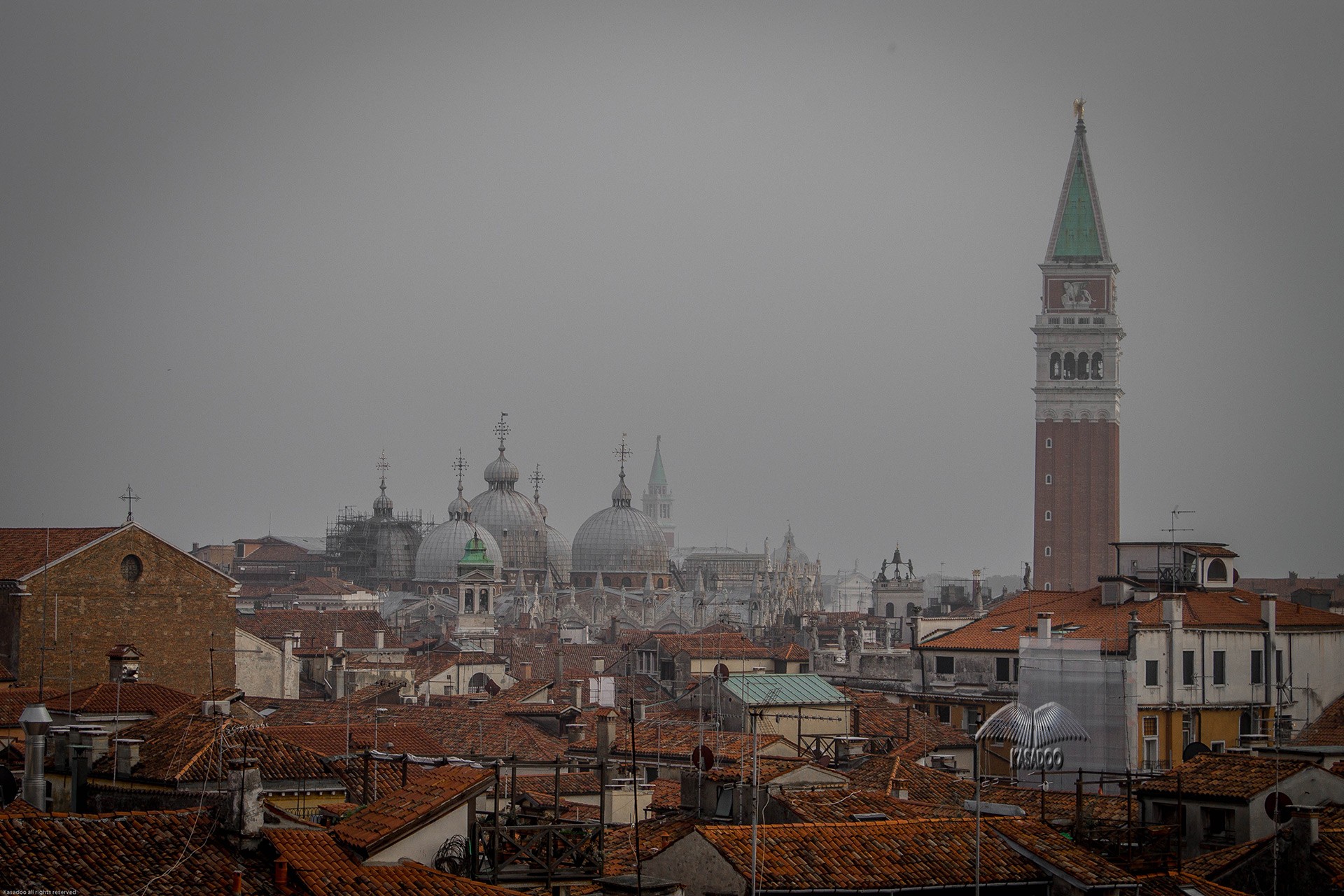 Rooftops of St Mark’s Basilica and the Bell Tower