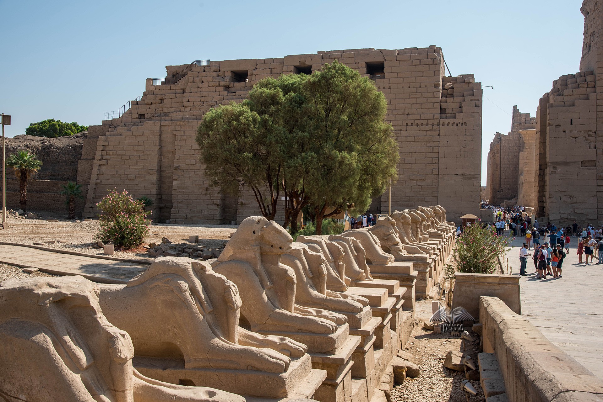 Esculturas en el Templo de Karnak