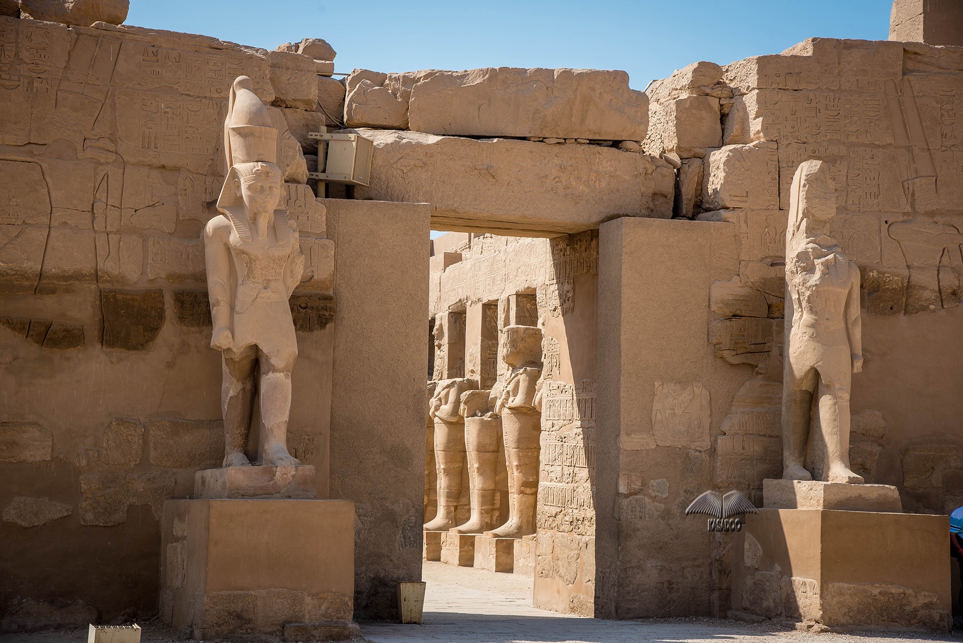 The statues of Pharaohs