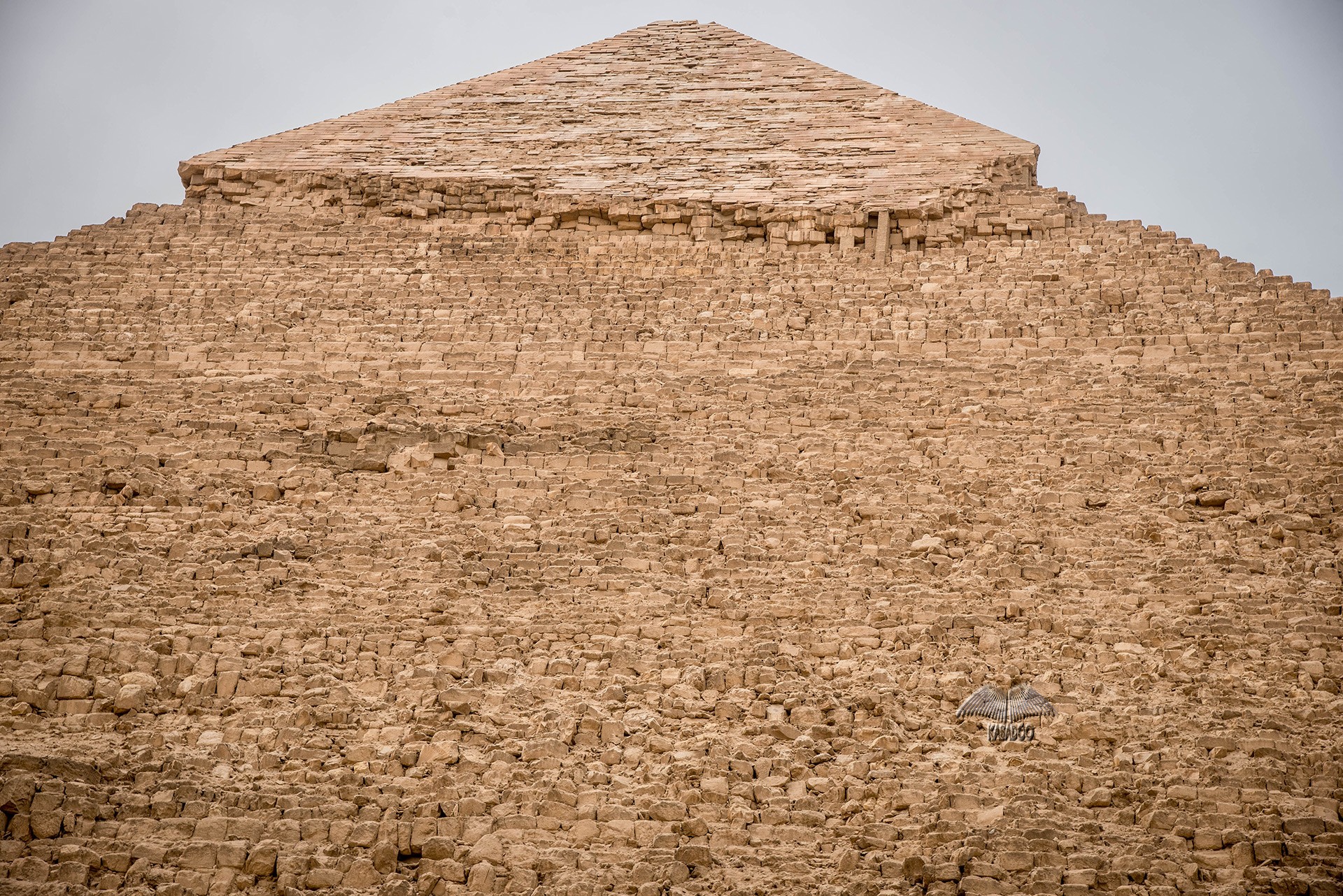 La parte superior de la Pirámide de Kefrén