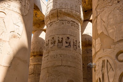 Hieroglyphics on the columns