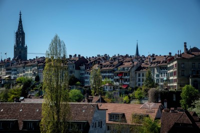 Eski Bern-İsviçre şehrinde evler