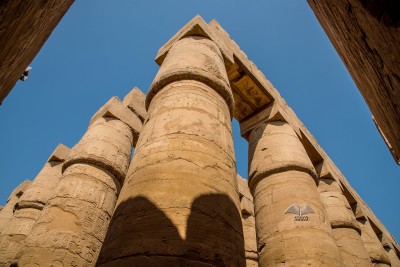 Immense pillars in the Hypostyle Hall