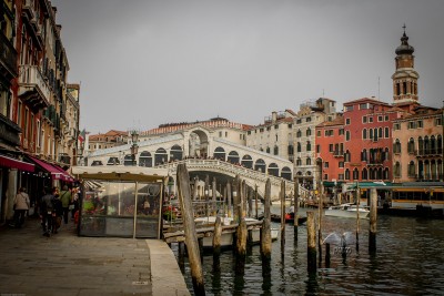 Rialto Bridge and surrounding area in Venice