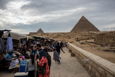 Souvenir shops near pyramids
