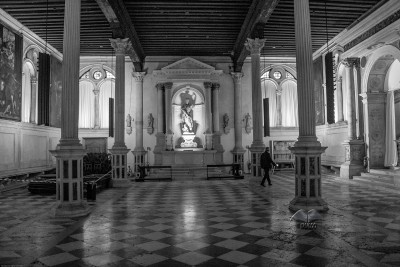 The Lower Floor in Great School of San Rocco in Venice-Italy