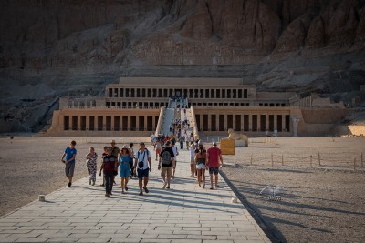 La entrada al templo de Hatshepsut
